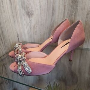 Kate Spade New York Sidney Pink Suede SZ 7 New In Box, Heels 3"